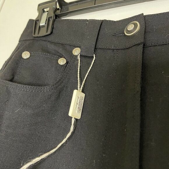 Versus Versace black wool high waist straight leg pants size M IT 44 - Picture 6 of 7